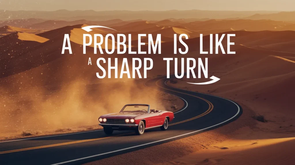 A problem is like a sharp turn