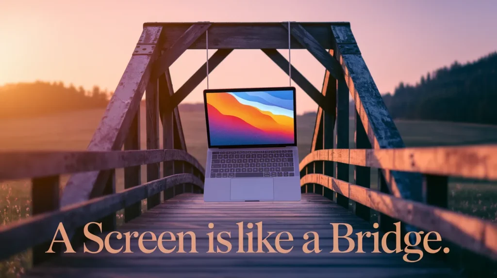 A screen is like a bridge