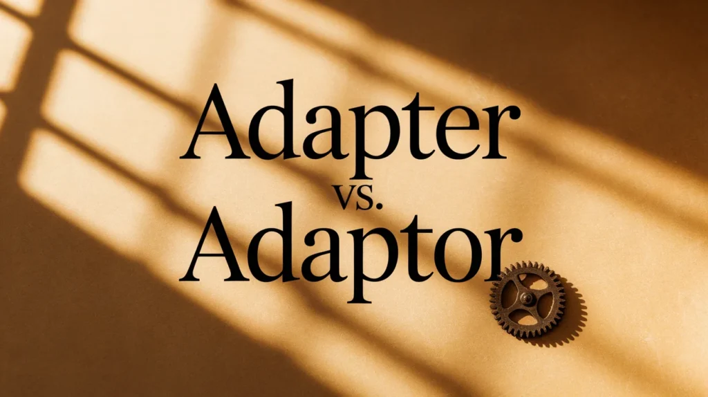 Adapter vs Adaptor
