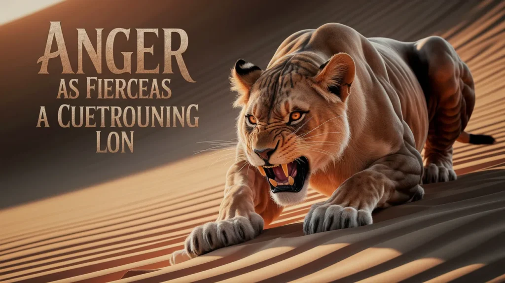 Anger as fierce as a cornered lion