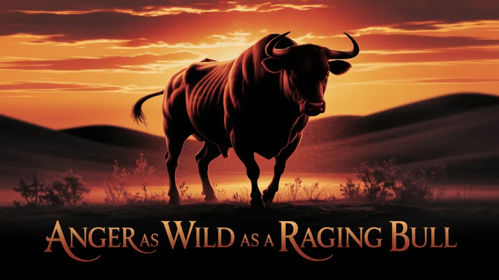 Anger as wild as a raging bull