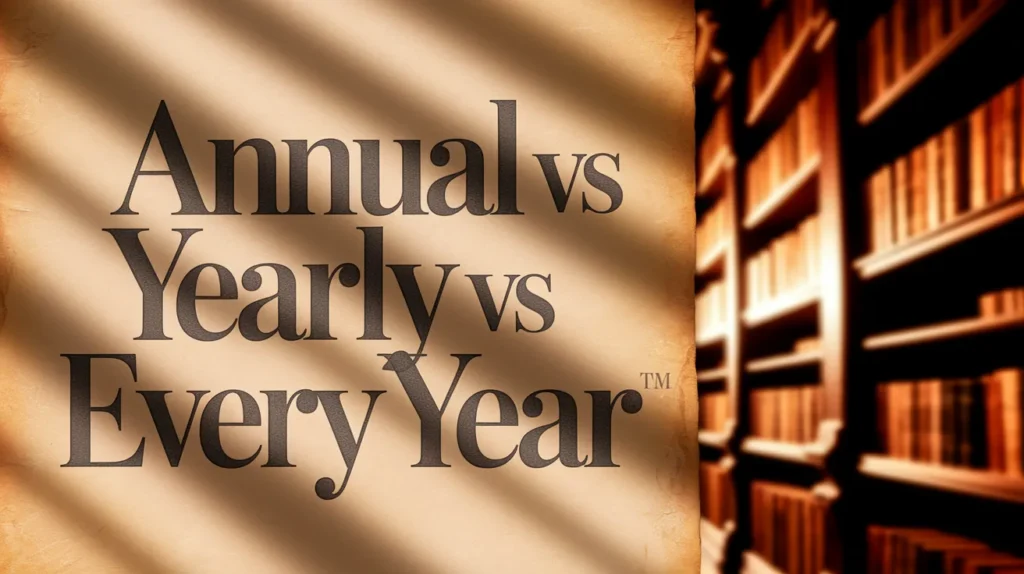 Annual vs Yearly vs Every Year