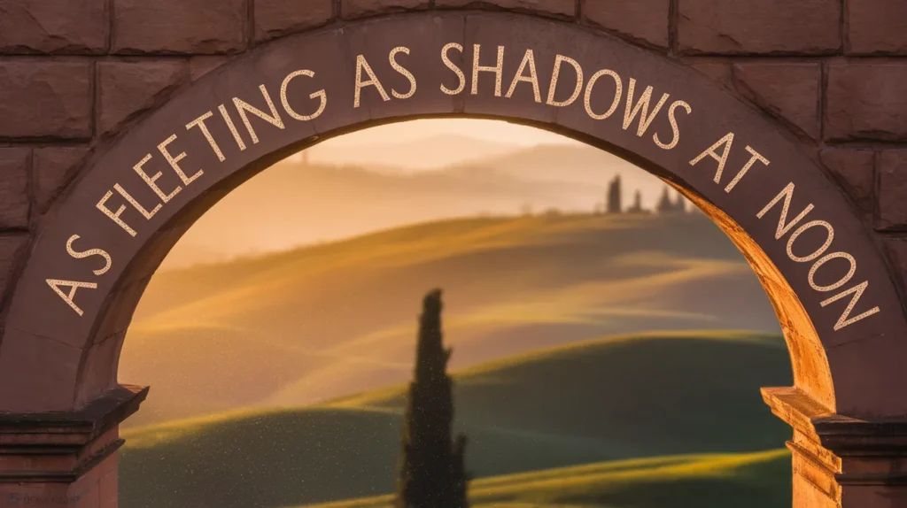 As fleeting as shadows at noon