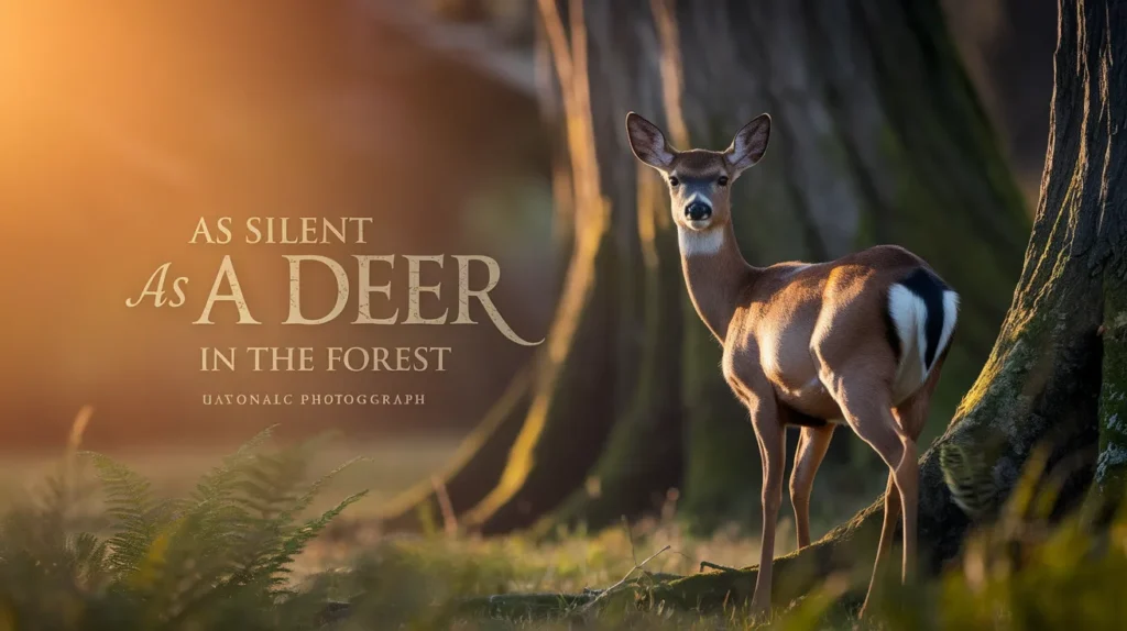 As silent as a deer in the forest