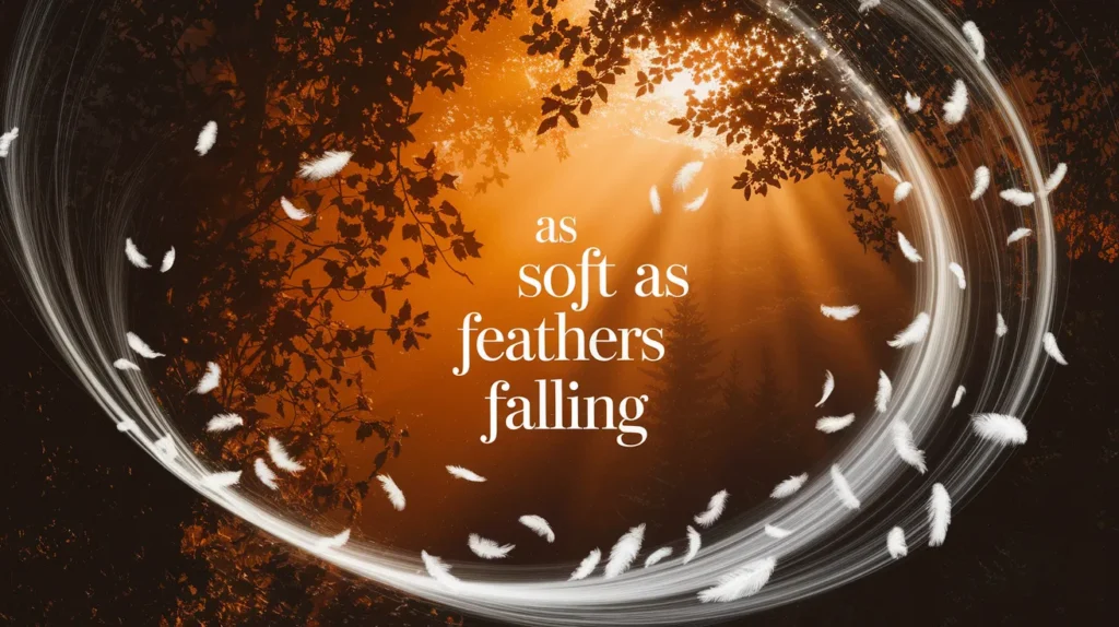As soft as feathers falling