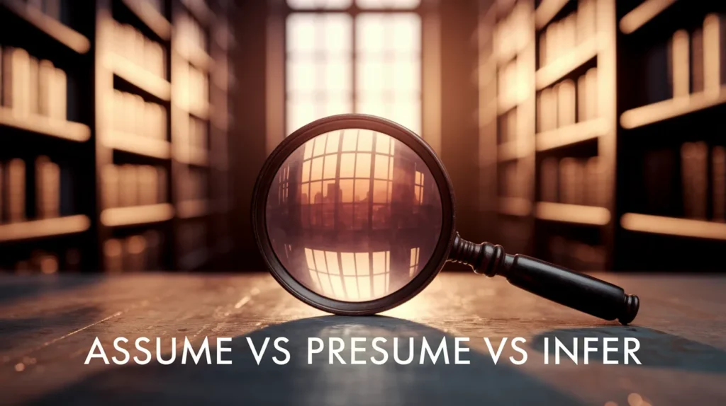 Assume vs Presume vs Infer