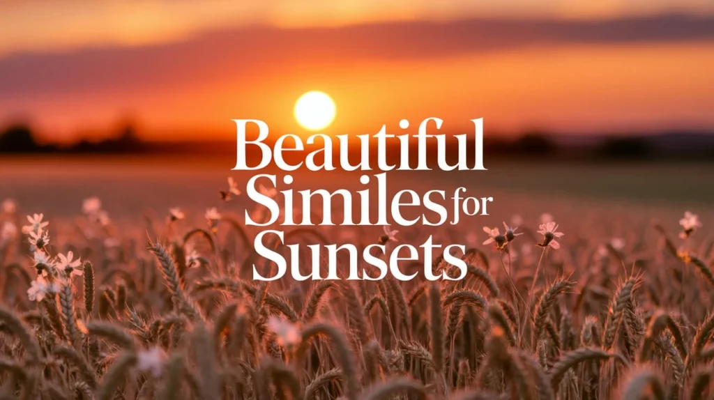 Beautiful Similes for Sunsets