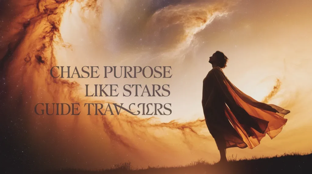 Chase purpose like stars guide travelers