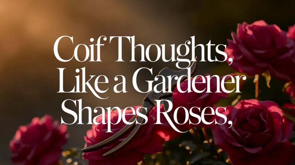 Coif Thoughts Like a Gardener Shapes Roses