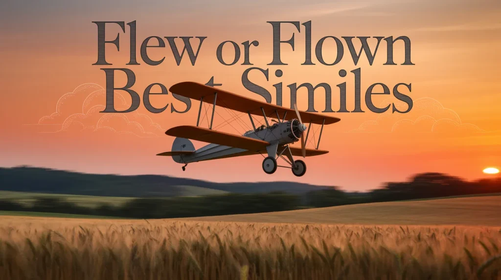 Flew or Flown Best Similes