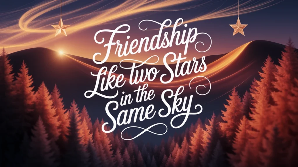 Friendship Like Two Stars in the Same Sky