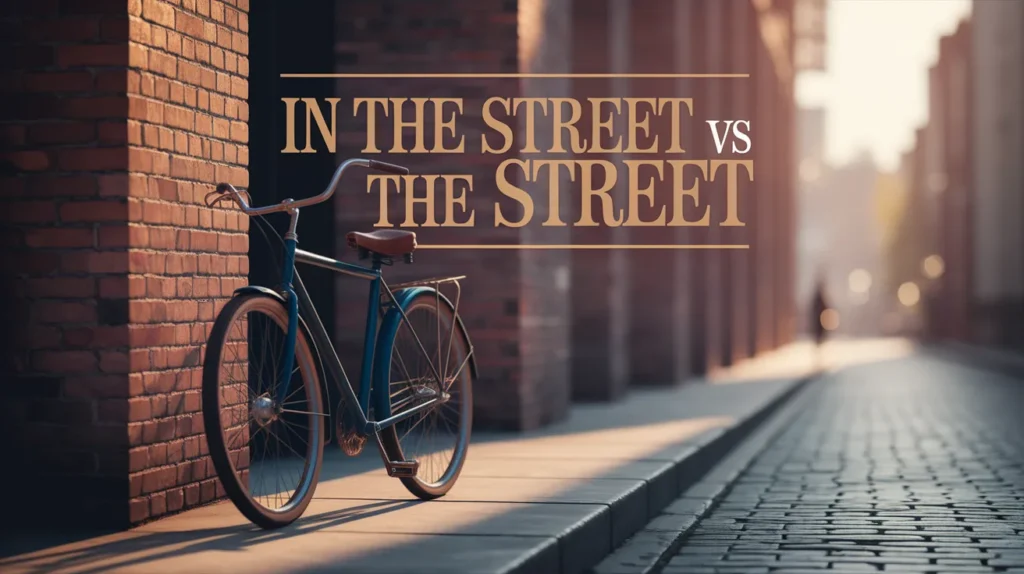 In the Street vs On the Street