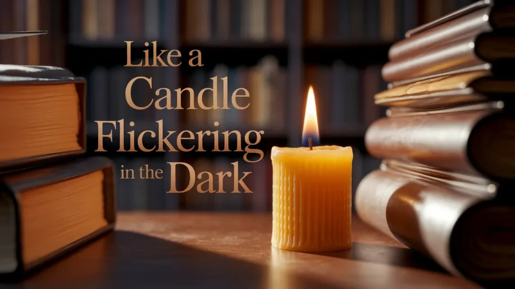 Like a candle flickering in the dark