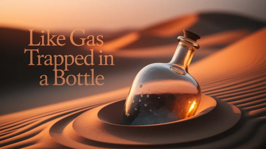 Like gas trapped in a bottle