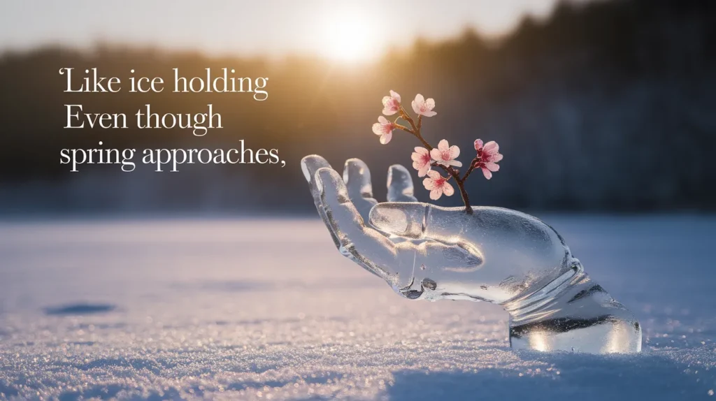 Like Ice Holding Even Though Spring Approaches