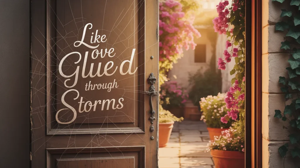 Like love glued through storms