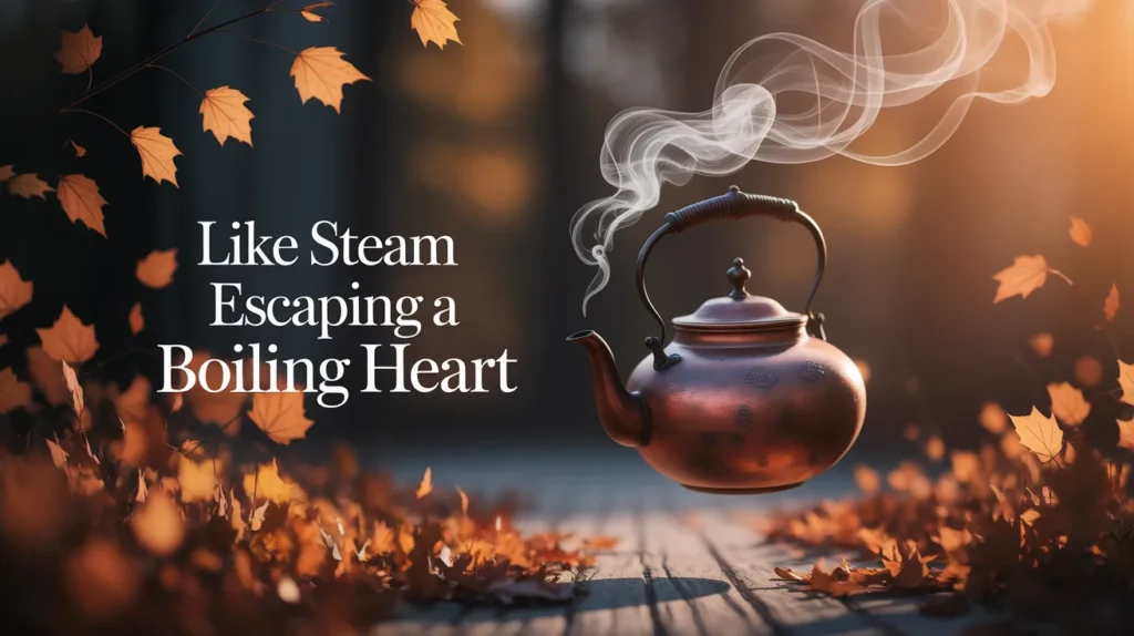 Like steam escaping a boiling heart