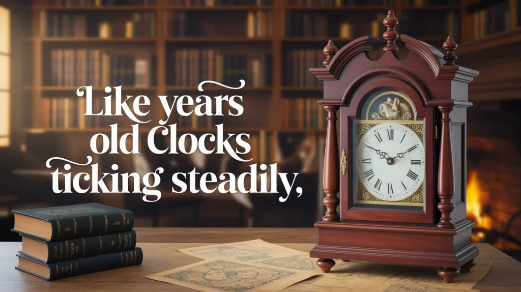 Like years old clocks ticking steadily