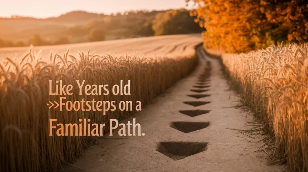 Like years old footsteps on a familiar path