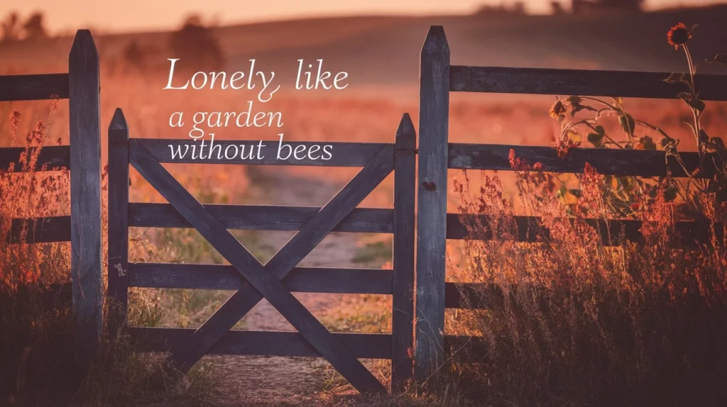 Lonely Like a Garden Without Bees