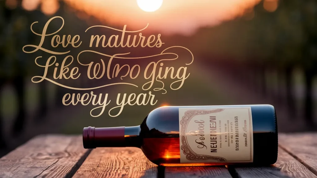 Love matures like wine aging every year