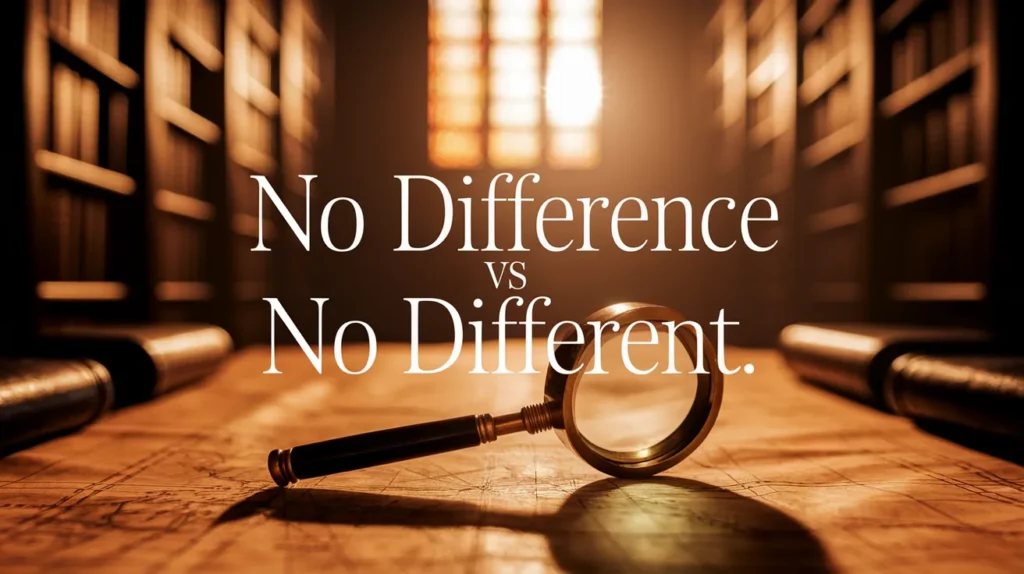 No Difference vs No Different