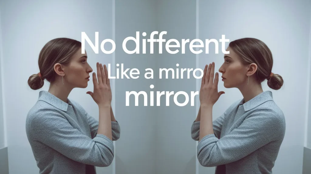 No different like a mirror facing a mirror