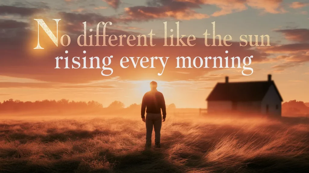 No different like the sun rising every morning