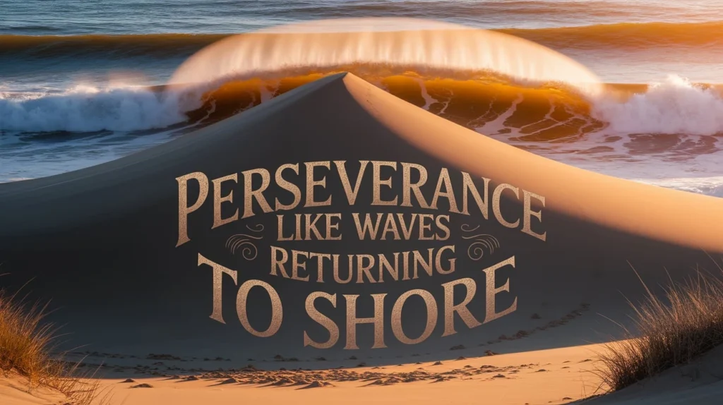 Perseverance Like Waves Returning to Shore