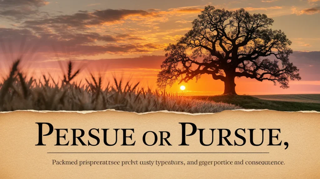 Persue or Pursue