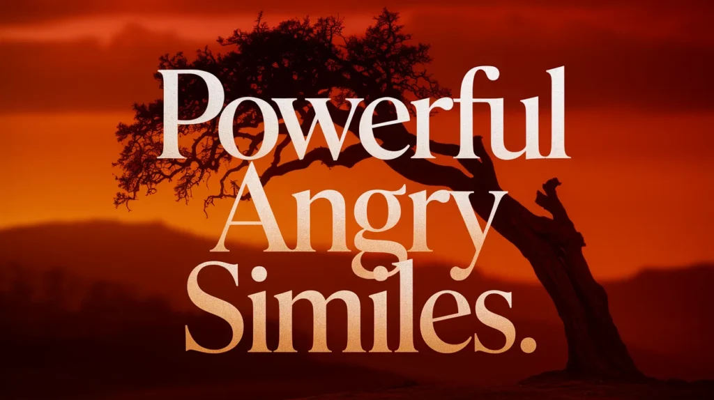 Powerful Angry Similes
