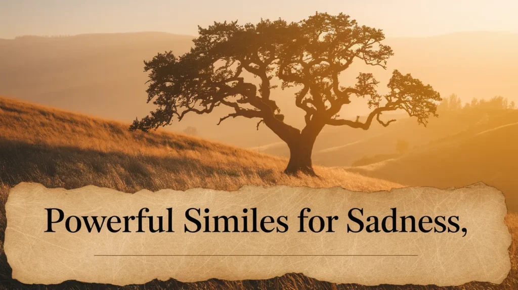 Powerful Similes for Sadness