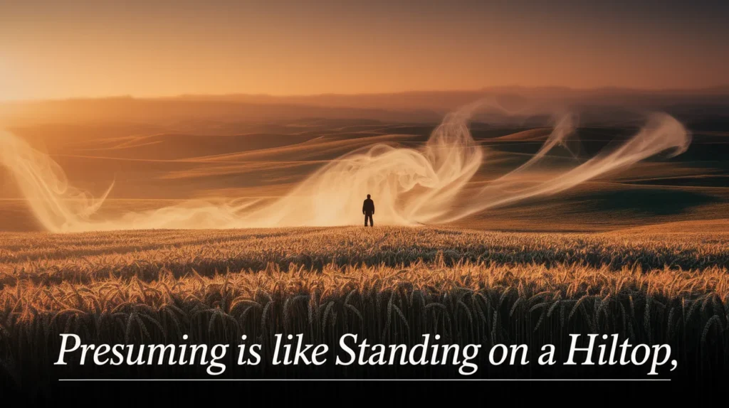 Presuming Is Like Standing on a Hilltop