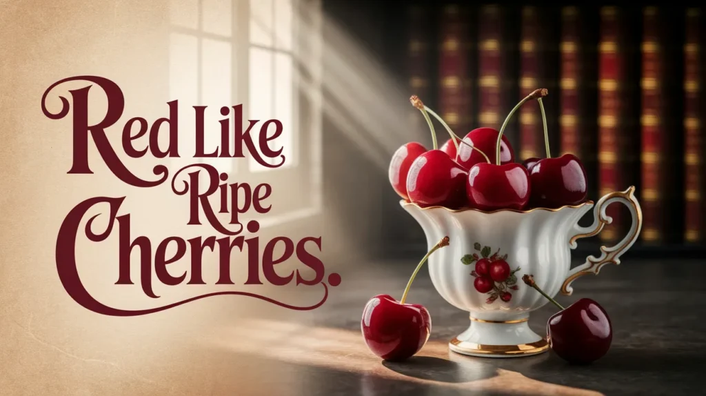 Red like ripe cherries