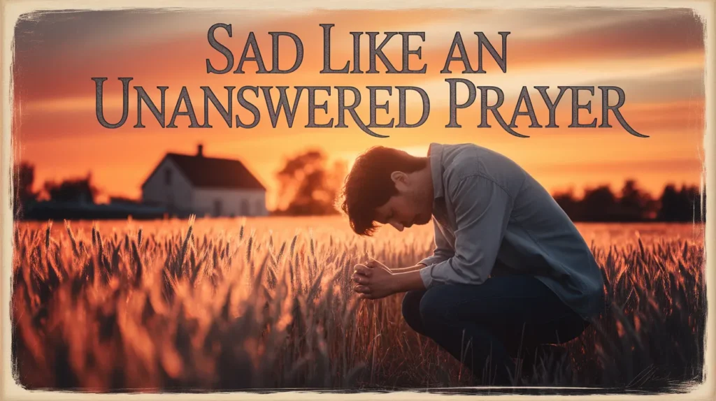 Sad like an unanswered prayer