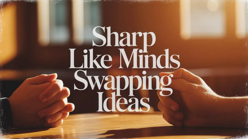 Sharp like minds swapping ideas