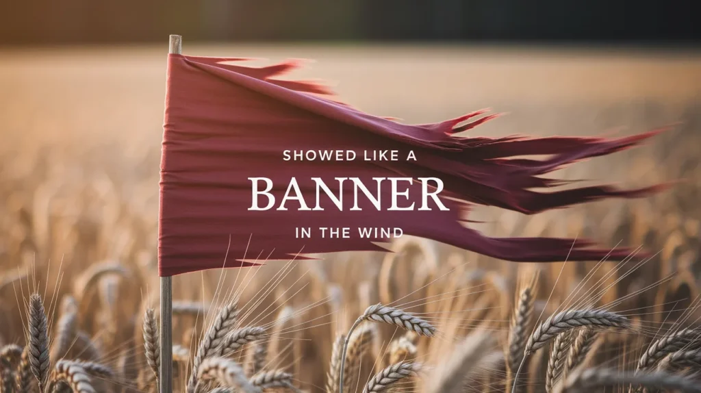 Showed like a banner in the wind