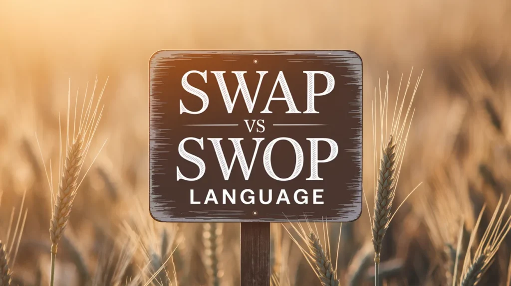 Swap vs Swop Language