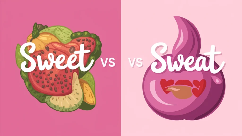 Sweet vs Sweat Similes