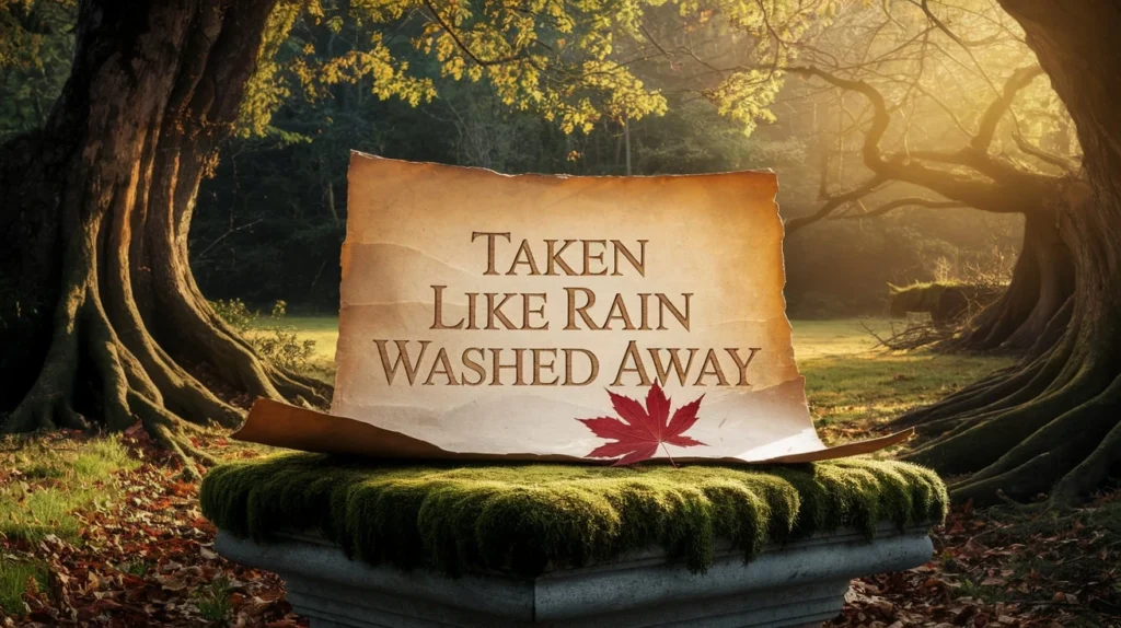 Taken Like Rain Washed Away