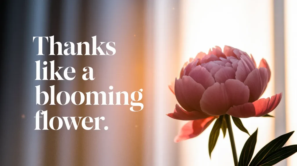Thanks Like a Blooming Flower