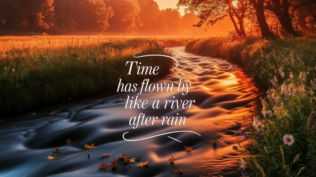 Time Has Flown By Like a River After Rain