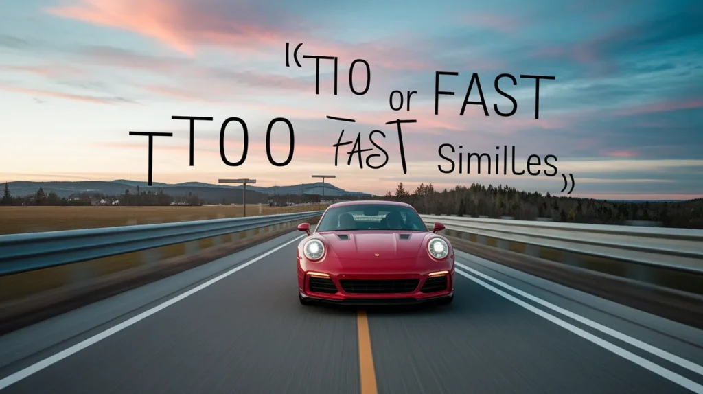 Too Fast or To Fast Similes