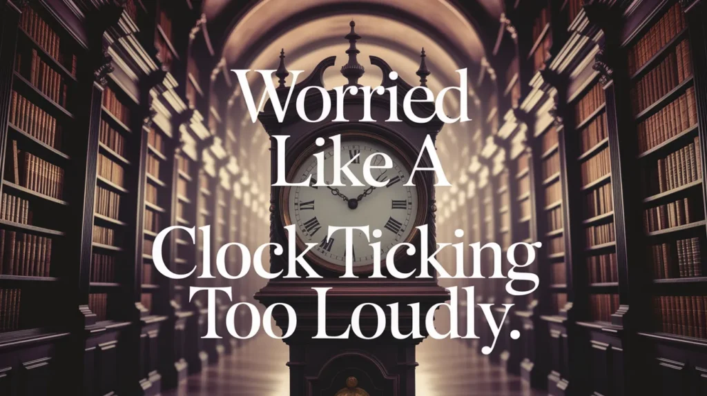 Worried like a clock ticking too loudly