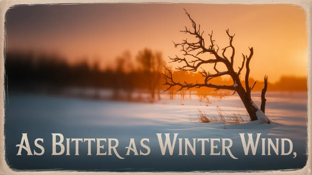 As Bitter as Winter Wind