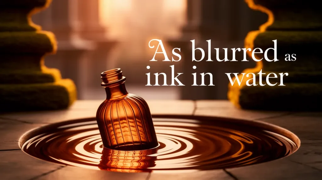 As blurred as ink in water