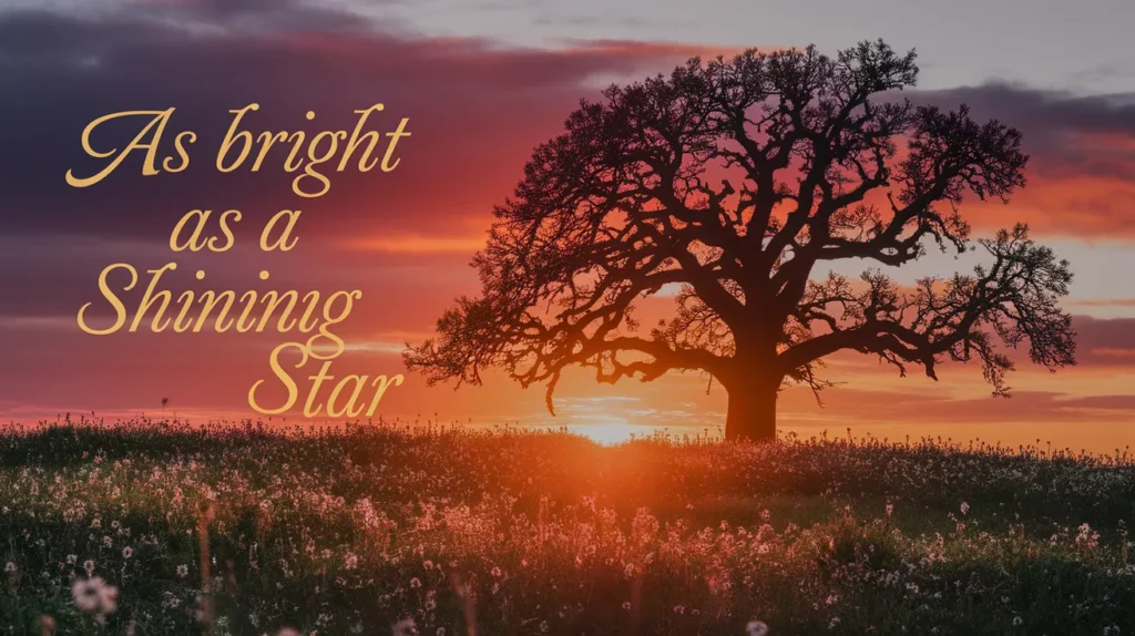 As bright as a shining star