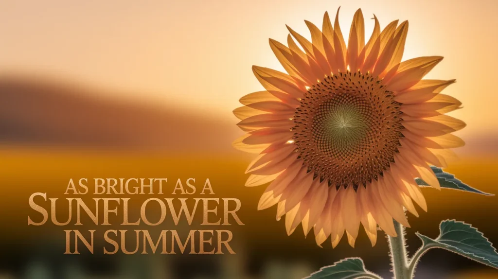 As bright as a sunflower in summer