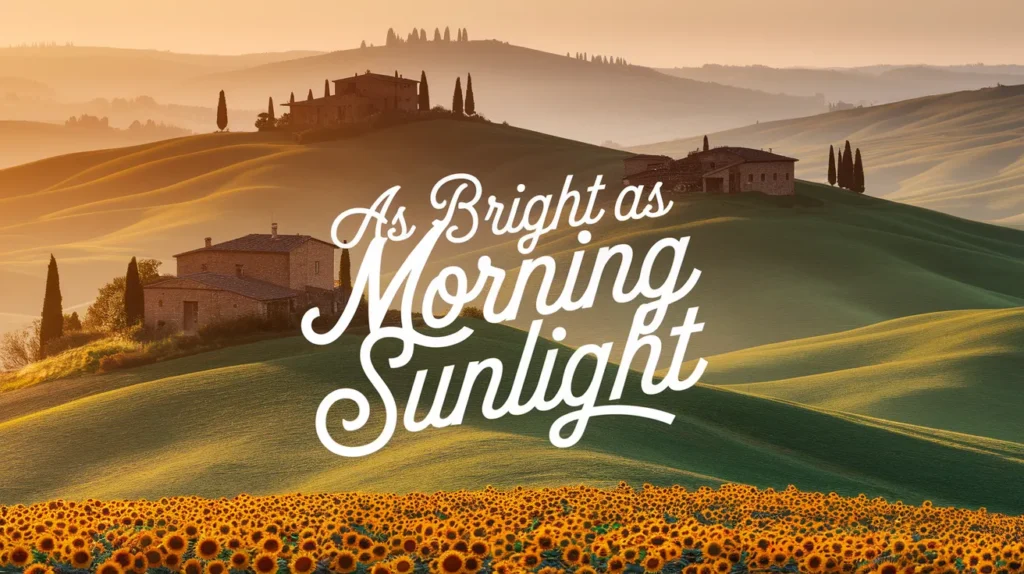 As bright as morning sunlight