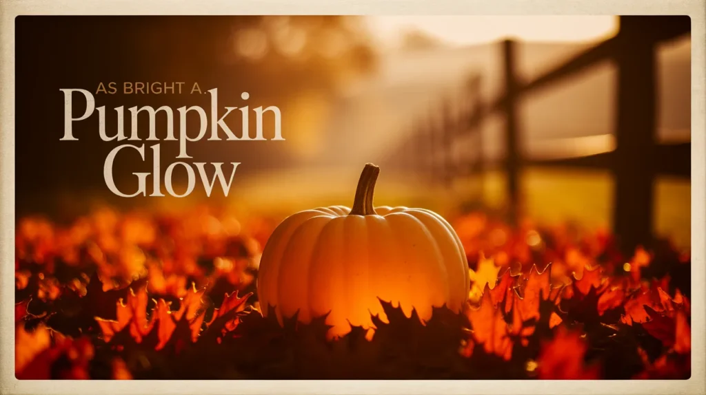As bright as pumpkin glow